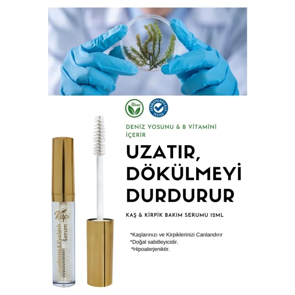 Kirpi Kaş ve Kirpik Bakım Serumu 12 ml - Görsel 2
