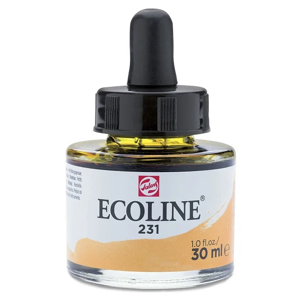 Talens Ecoline 30 ml 227 Yellow Orche Sıvı Sulu Boya - Görsel 5