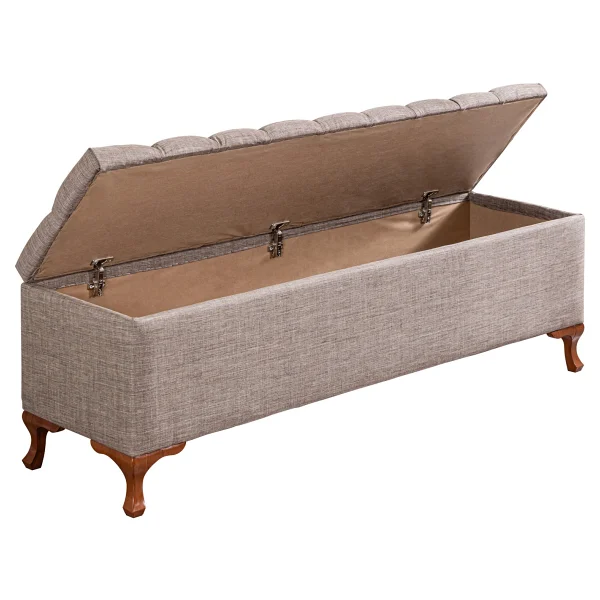 Setay Yatak Ucu Pufu Luna Bench Sandıklı Ayakucu Pufu 90 cm - 40 x 50 x 90 cm - Renkli - Görsel 2