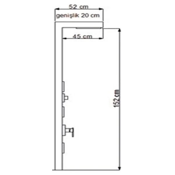 Newarc İdea 440494 Krom Duş Paneli - Görsel 2