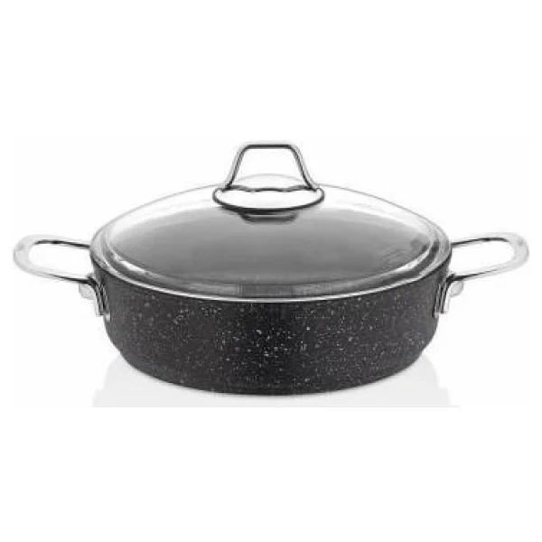 Falez Black Line 22 cm Granit Döküm Karnıyarık Tenceresi - Görsel 6