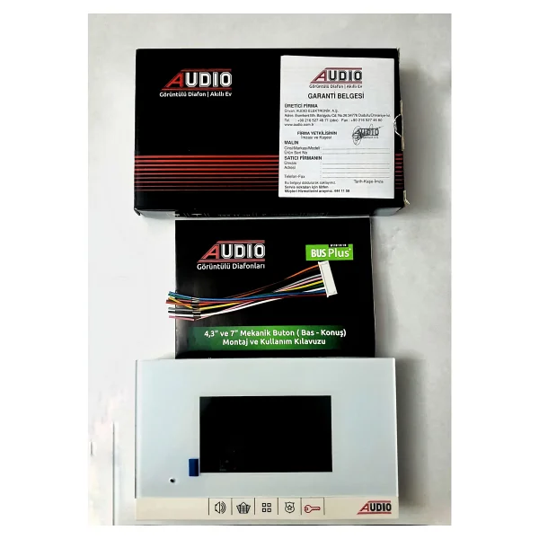 Audio 001198B 4.3" Modern GDM Görüntülü Mekanik Butonlu Diafon - Görsel 4