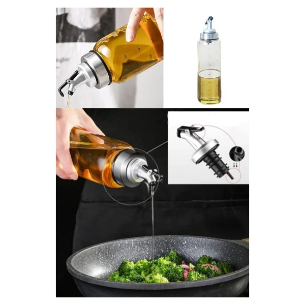 Arow 2'li Borosilikat Cam 500 ml Yağdanlık - Görsel 2