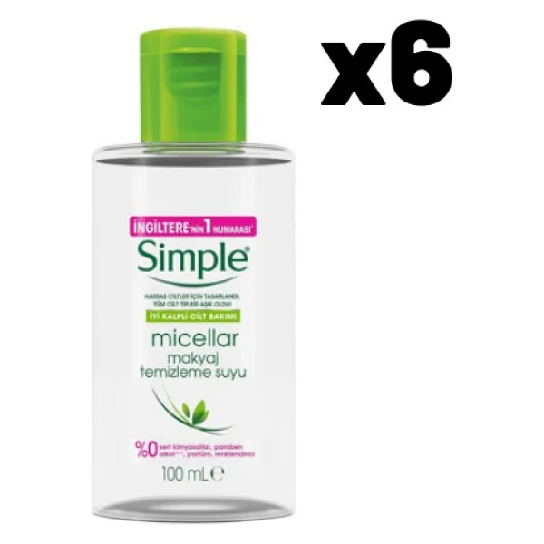 Simple Micellar Kind to Skin 100 ml 6 Adet Makyaj Temizleme Suyu - Görsel 3
