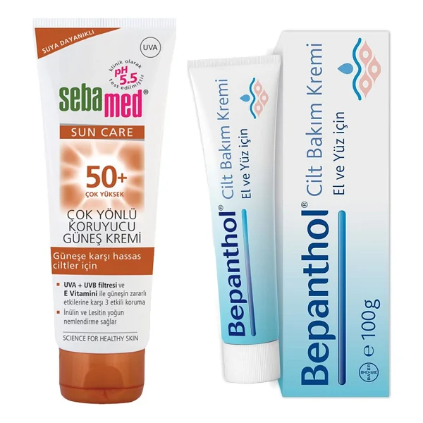 Sebamed Sun Care Spf 50 75 ml + Bepanthol Cilt Bakım Kremi 100 gr Set - Görsel 8