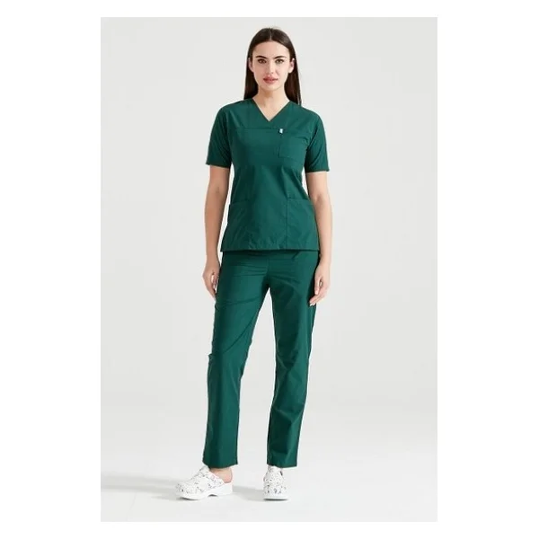 Orange Safety Tree Cotton V Yaka Cerrahi Takım Yeşil - Görsel 2