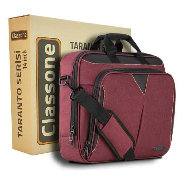 Classone Taranto VP3405 Bordo 14" Laptop Çantası - Görsel 3