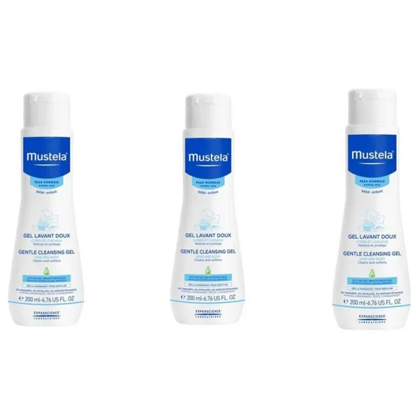 Mustela Gentle Cleansing Gel Yenidoğan Şampuanı 200 ml 3 Adet - Görsel 2