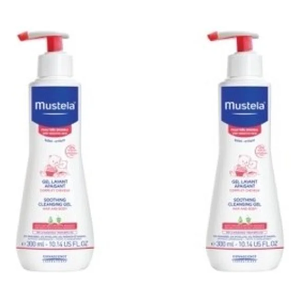Mustela Soothing Cleansing Gel Çok Hassas Cilt Bebek Şampuanı 300 ml 2 Adet - Görsel 2