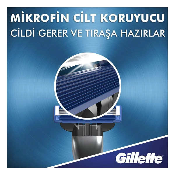 Gillette Mach3 Turbo 2'li Yedek Tıraş Bıçağı - Görsel 6
