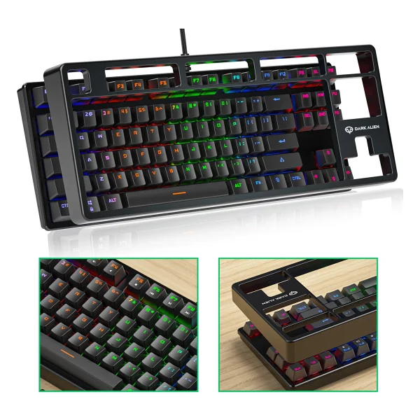 Valkyrie Leaven K870 RGB Siyah Blue Switch Kablolu Mekanik Oyuncu Klavyesi - Görsel 2