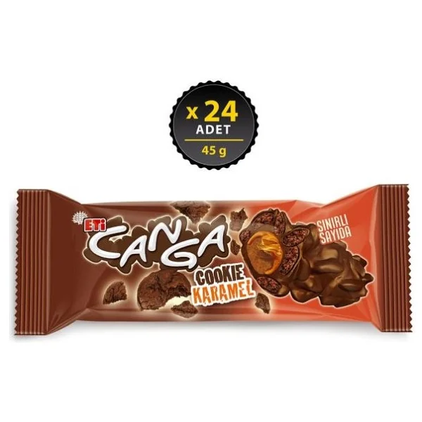 Eti Canga Cookie Karamel 24x45 gr - Görsel 6