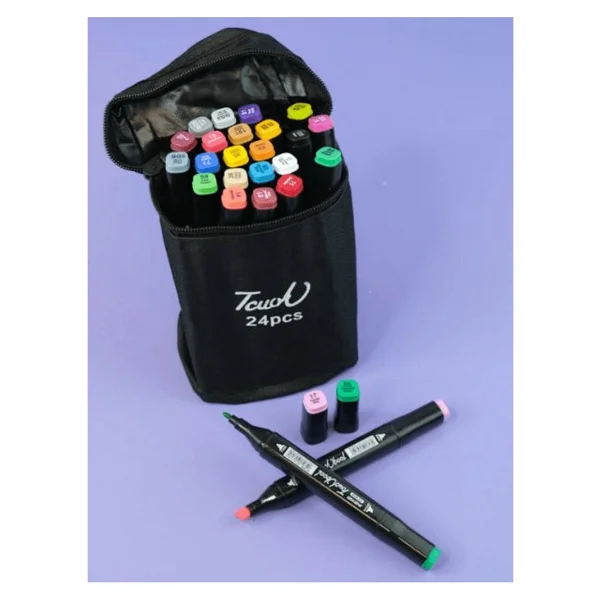 Touch Marker Çift Uçlu Marker Çantalı Kalem Seti 24'lü - Görsel 2