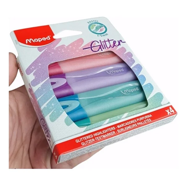 Maped 742046 Glitter Pastel 4'lü Fosforlu Kalem - Görsel 4