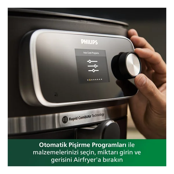 Philips Airfryer 7000 Serisi HD9880/90 Combi XXL Connected 8.3 lt Yağsız Fritöz - Görsel 5