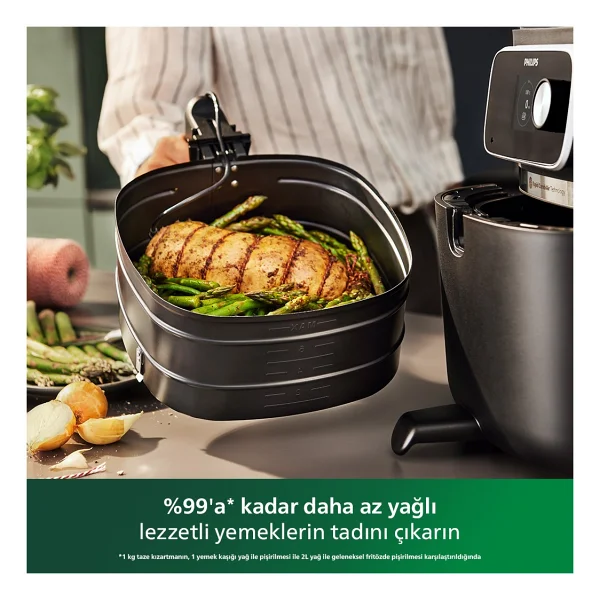 Philips Airfryer 7000 Serisi HD9880/90 Combi XXL Connected 8.3 lt Yağsız Fritöz - Görsel 8