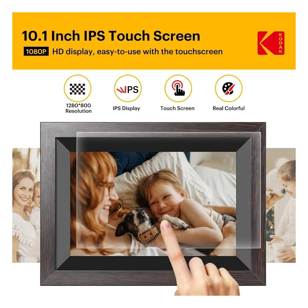 Kodak Dijital Resim Çerçevesi, 10.1 Inc Wifi Dijital Fotoğraf Çerçevesi 1280X800 - Görsel 2