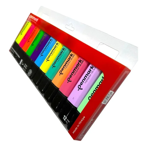 Penmark 6 Pastel + 6 Neon 12'li Fosforlu Kalem Seti - Görsel 4
