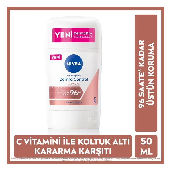 Nivea Derma Control Clinical 50 ml Kadın Stick Deodorant - Görsel 5