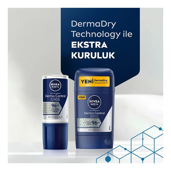 Nivea Men Derma Control Clinical 50 ml Erkek Stick Deodorant - Görsel 4