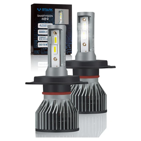STARK Smart Vision Mini H4 Led Xenon Far Ampulü kısa tip mini slim Csp Şimşek Etkili - Görsel 6
