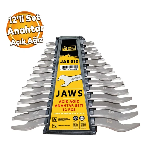 Eltos JAS012 JAWS Açık Ağız Anahtar Seti 12'li - Görsel 5