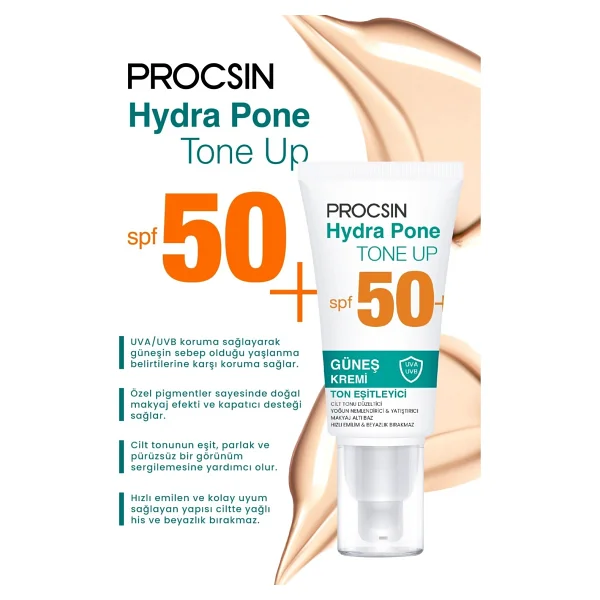 Procsin Hydra Pone Ton Eşitleyici BB 50 ml 50 Faktör Güneş Kremi - Görsel 2