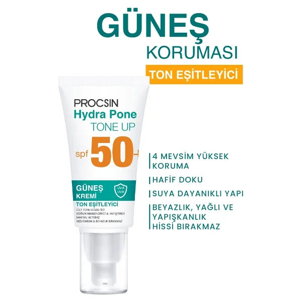 Procsin Hydra Pone Ton Eşitleyici BB 50 ml 50 Faktör Güneş Kremi - Görsel 6