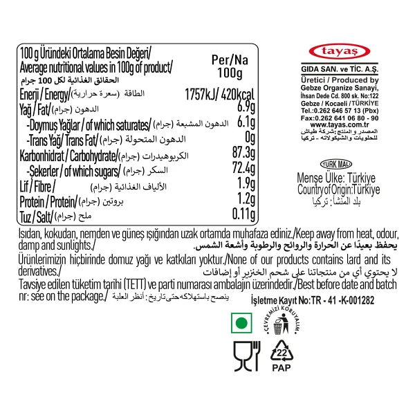 Tayaş Coffee Intense Kahve Aromalı Sert Şeker 1 Kg Poşetli - Görsel 5