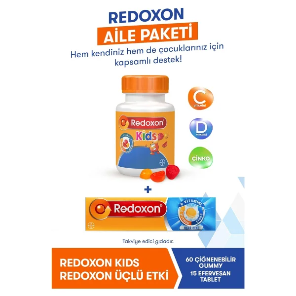 Redoxon Kids+ Redoxon Üçlü Etki 15 Efervesan Tablet (Aile Paketi) I C Vitamini, D Vitamini ve Çinko İçeren Takviye Edici - Görsel 10