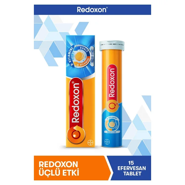 Redoxon Kids+ Redoxon Üçlü Etki 15 Efervesan Tablet (Aile Paketi) I C Vitamini, D Vitamini ve Çinko İçeren Takviye Edici - Görsel 3