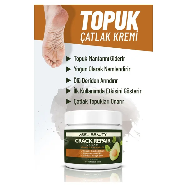 Ayak Tırnak Mantar Bakım - Topuk Çatlak Beyazlatıcı Etkili Krem 150 ml - Görsel 2