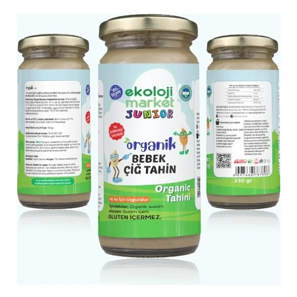 Ekoloji Market Organik Çiğ Tahin Glutensiz Taş Değirmen 230 gr (3 Adet) - Hediyesiz - Görsel 3
