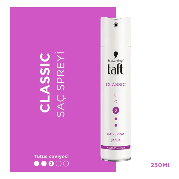 Taft Classic Ekstra Güçlü 250 ml Saç Spreyi - Görsel 2