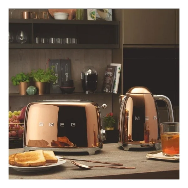 Smeg Retro TSF01RGEU Rose Gold Ekmek Kızartma Makinesi - Görsel 6