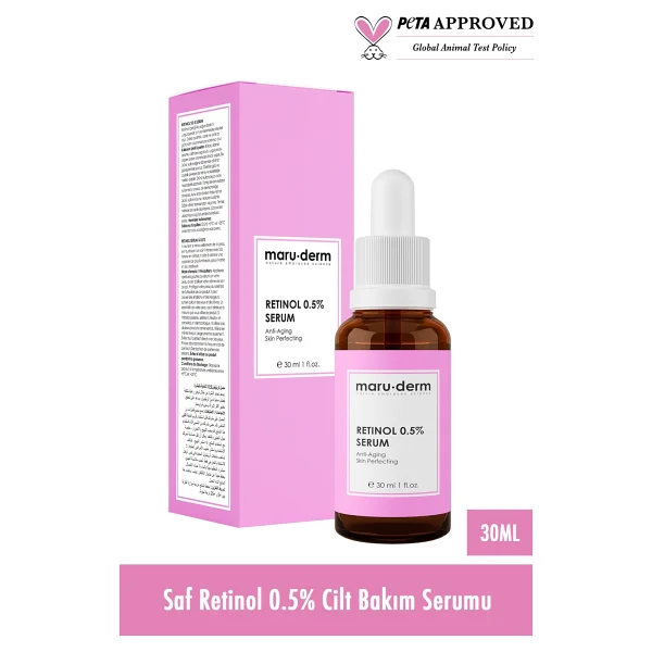 Maru.Derm Retinol 0.5% Cilt Yenileyici Bakım Serumu 30 ml - Görsel 7