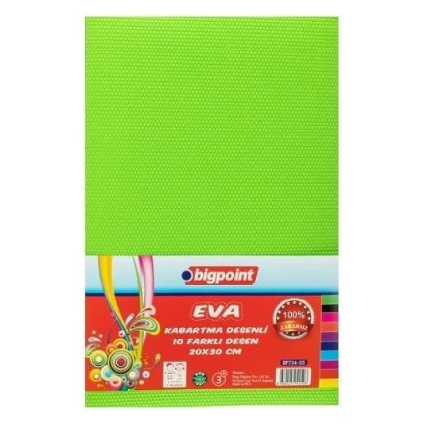 Bigpoint Kabartma Desenli Eva 20x30cm Karışık 10 Renk - Görsel 4