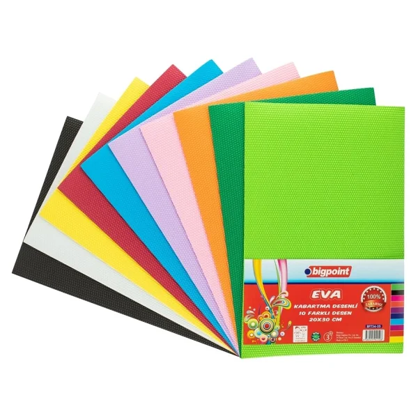 Bigpoint Kabartma Desenli Eva 20x30cm Karışık 10 Renk - Görsel 3