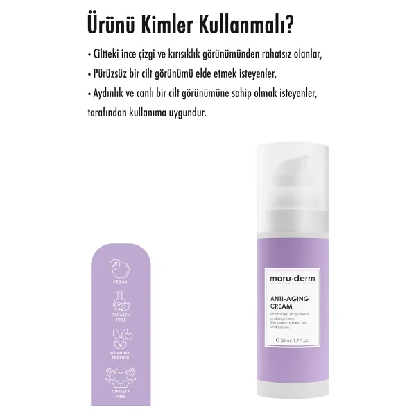 Maru.Derm Anti-Age Kırışıklık Karşıtı Cilt Bakım Kremi 50 ml - Görsel 7