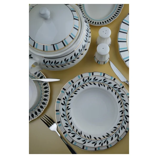Kütahya Porselen Bone Olympos 12535 62 Parça 12 Kişilik Yemek Takımı - Görsel 6