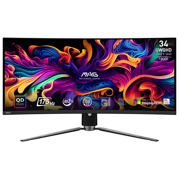 MSI MAG 341CQP QD-OLED 34" 0.03 ms WQHD Curved 175 Hz OLED Oyuncu Monitörü - Görsel 2