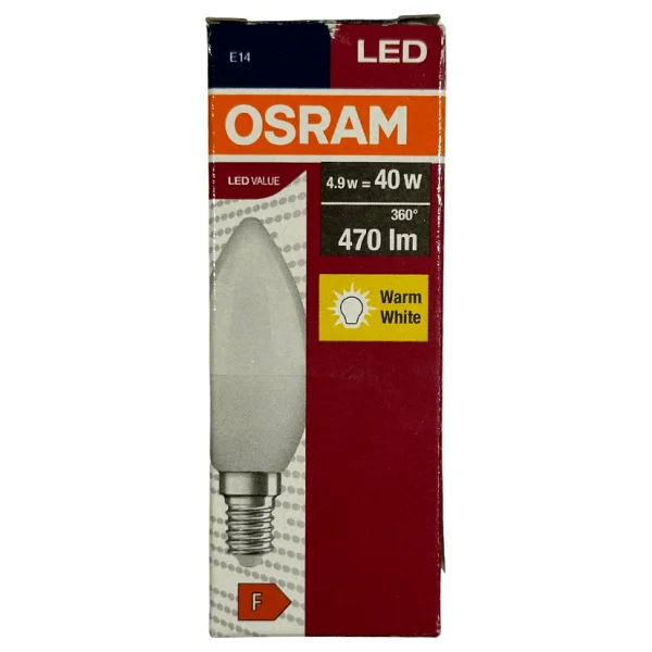 Osram Value Sarı Işık 4.9 W-40 W E14 LED Ampul - Görsel 2