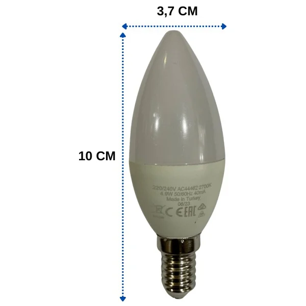 Osram Value Sarı Işık 4.9 W-40 W E14 LED Ampul - Görsel 4