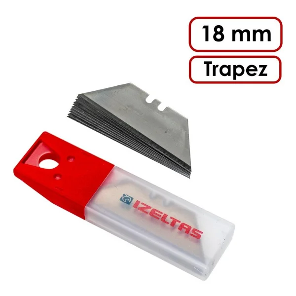 Izeltaş Pro Güvenlikli Trapez Maket Bıçak Yedeği 18 mm (10'lu) - Görsel 6