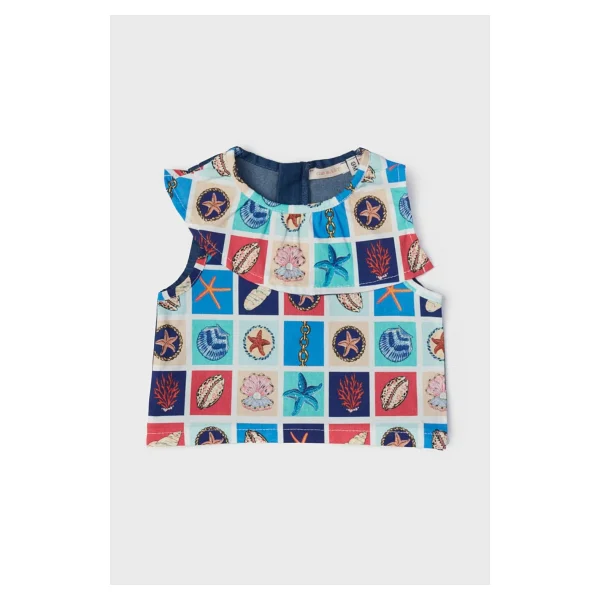 Gb Baby Layette Kız Bebek Desenli Bluz - 9 Ay - Görsel 6