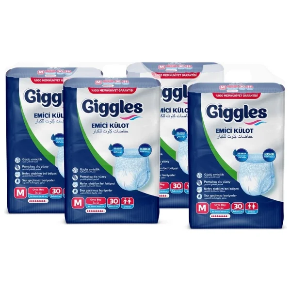 Giggles Emici Külot Orta Boy M 30'lu 4 Adet Hasta Bezi - Görsel 5