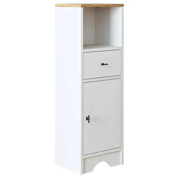 ROOMART Banyo Dolabı Mdf 107 X 35 Cm Çekmeceli Banyo Boy Dolabı Mat Beyaz - Görsel 5