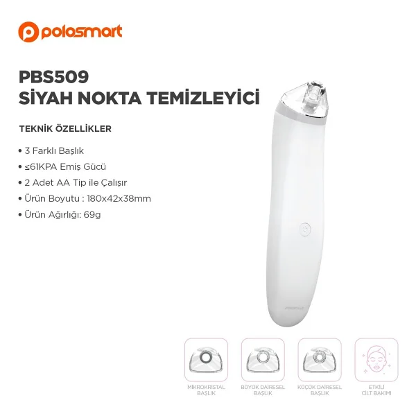 Polosmart PBS509 Siyah Nokta Temizleyici Beyaz - Görsel 4