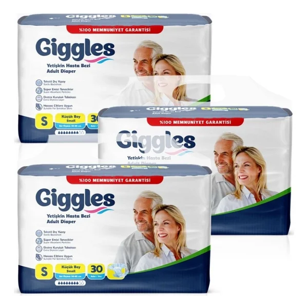 Giggles Belbantlı Orta Boy M 30'lu 3 Adet Hasta Bezi - Görsel 6