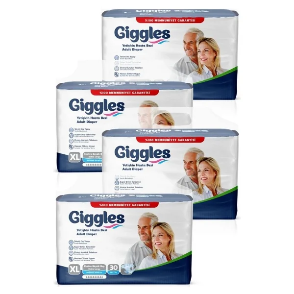 Giggles Belbantlı Ekstra Büyük Boy XL 30'lu 4 Adet Hasta Bezi - Görsel 2